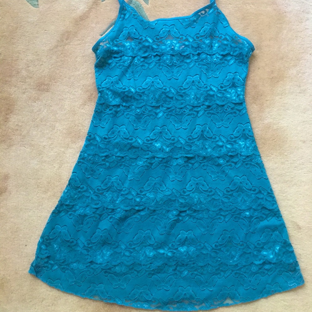 Vintage La Vie En Rose Lace Slip Dress Large👗 🌹